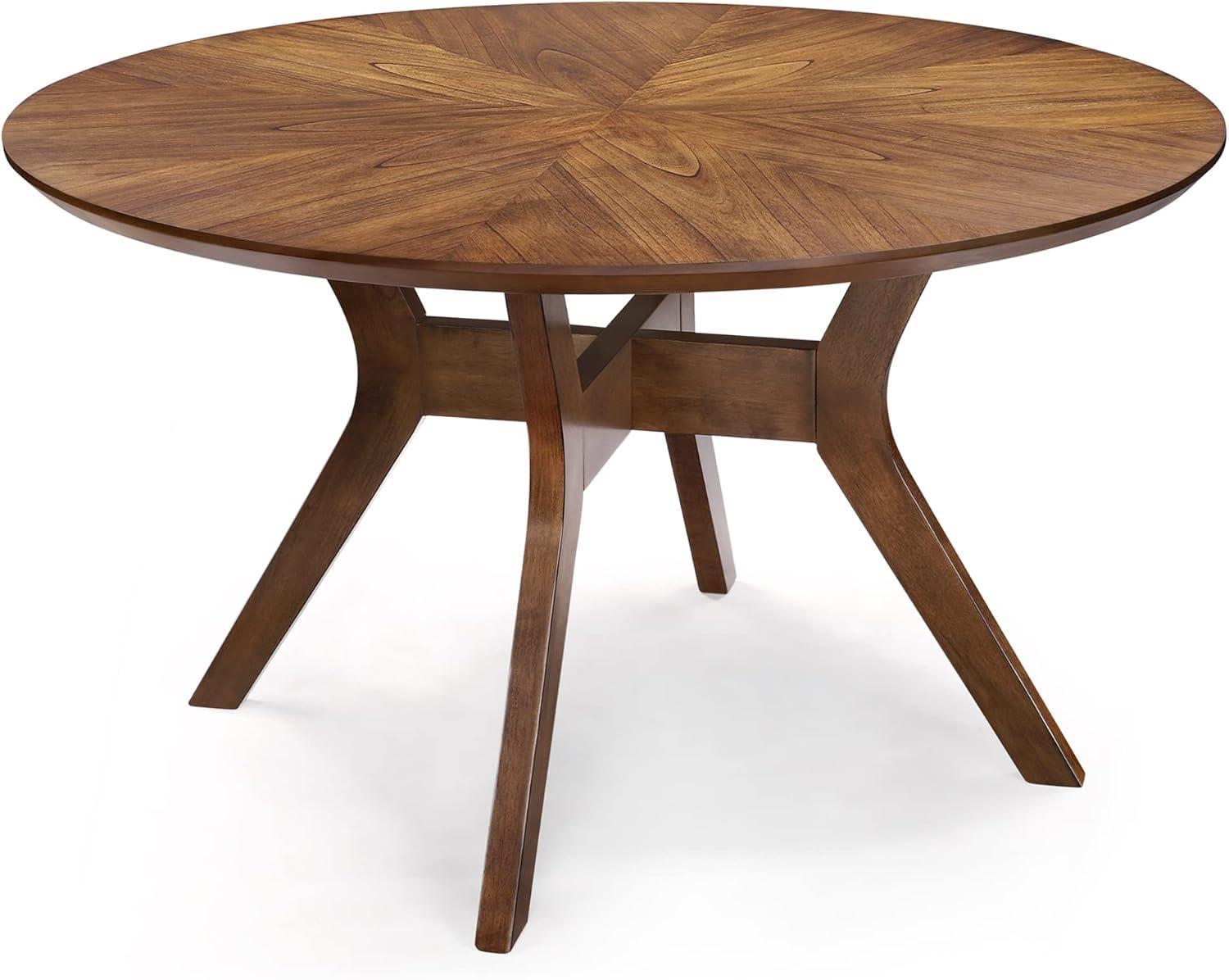 Sturdy 52-Inch Round Dining Table for Six | Perfect Family Gatherings