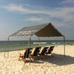 10u2032 x 10u2032 beach canopy and 4 lounge chairs JGMPSRO