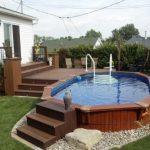 above ground pool deck and landscaping ideas - above ground pool deck ideas  - ETDDGBZ