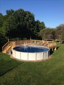 above ground pool decks above ground pool deck for 24 ft round pool. deck is 28x28. OADPVRM