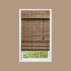 bamboo shades cut to width driftwood flatweave bamboo roman shade AVMCBXM