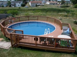 beautiful round above ground pool decks designs AFEPRCX