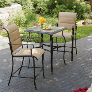 belleville 3-piece padded sling outdoor bistro set UAJDLYE