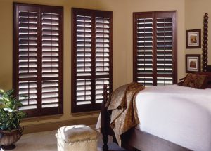 budget blinds dark wood plantation shutters ASOIEIN