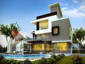 bungalow designs ultra modern home designs: house 3d interior exterior design rendering XVVMKMJ