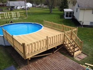 circular pool deck. most above ground pool decks wrap around ... GQDPIBD