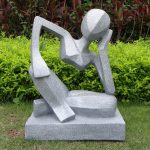 contemporary garden art: large garden sculptures reflection modern  contemporary statue JIAZOMW