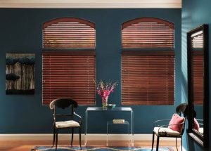 custom shaped arche wood blinds FPRHCGJ