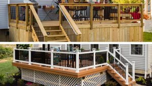 deck designs: wood deck and composite deck. SSTHZOV