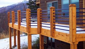 deck railing ideas deck railing - horizontal tubes QEPGVOF