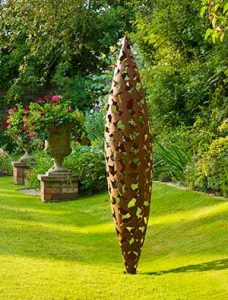 garden sculptures metal garden sculpture in stainless steel, corten steel or verdigris bronze HEOFPYQ