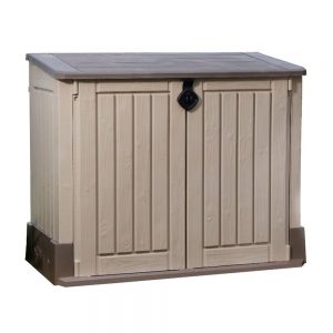 garden storage 4 ft. x 2 ft. store-it-out midi horizontal resin shed JZDEPME