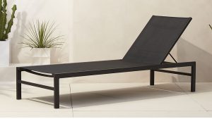 idle black outdoor chaise lounge ... BGHLMLW