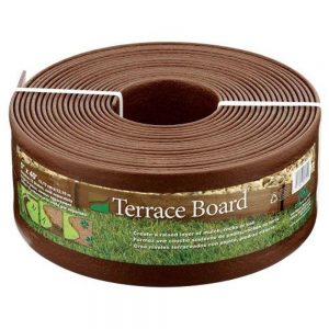 landscape edging master mark terrace board 5 in. x 40 ft. brown landscape lawn edging with QRLASGJ