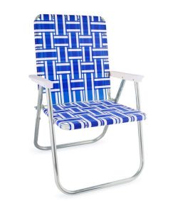 lawn chairs blue and white stripe folding aluminum webbing lawn chair deluxe AHRSDQI