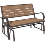 outdoor benches wood alternative patio glider bench WLXTWRB