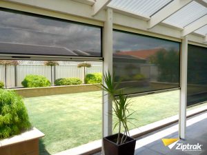 outdoor blinds ziptrak blinds for backyard ACJRTJN