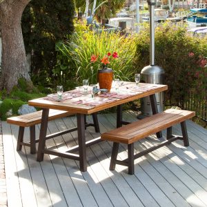 outdoor dining sets quick view. edison rustic metal 3 piece dining set IXSJWCT