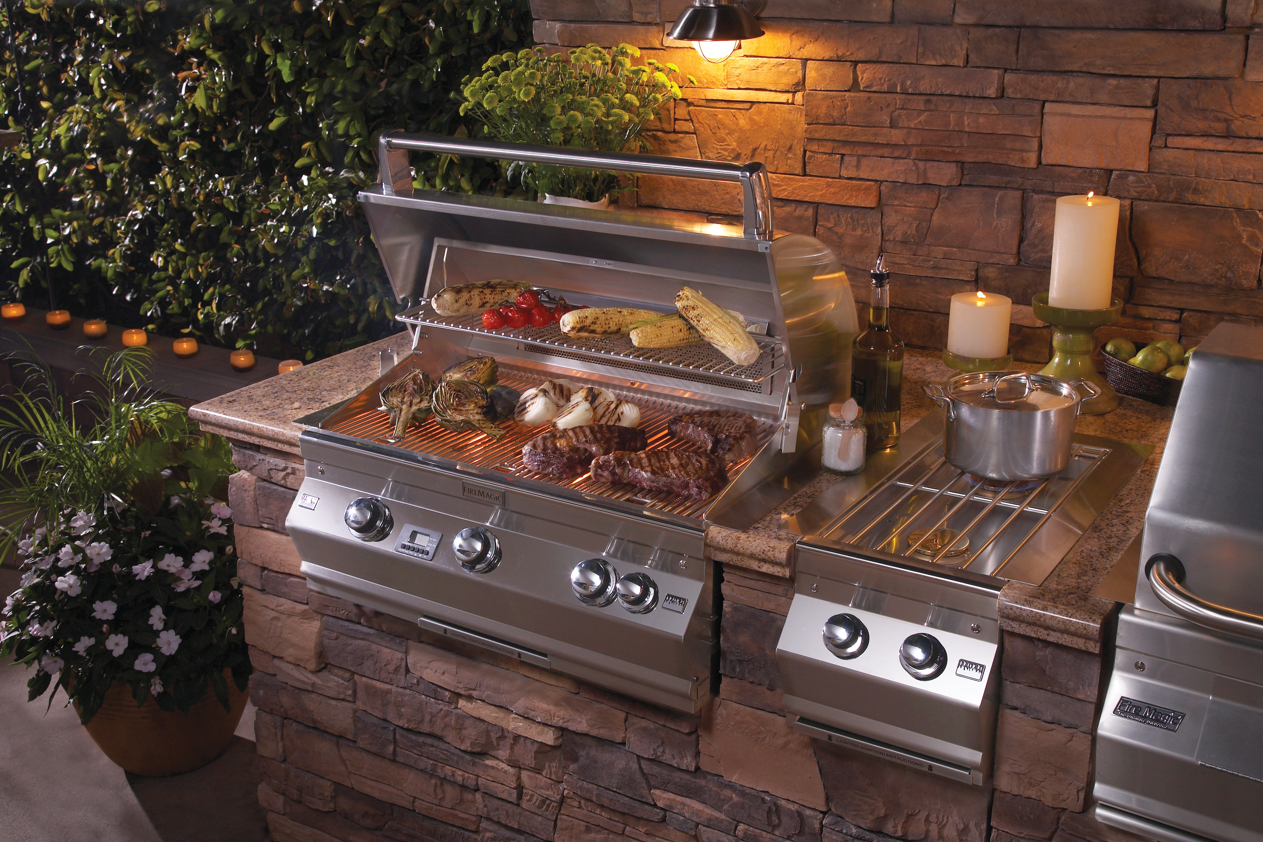 grill burner sink outdoor kitchen