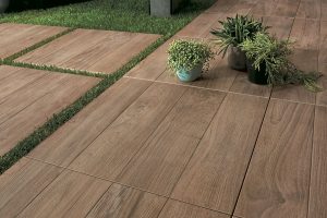 outdoor tiles wood look outdoor tile as stepping stones or a garden path OSIHADG