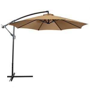 outdoor umbrella best choice products patio umbrella offset 10u2032, tan CTDOLKB