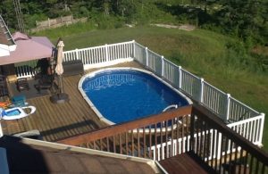 oval above ground pool deck ideas WQIWCHV