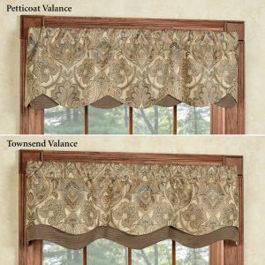 overview. the lined hollyhock gold layered window valances ... XXYMNZK