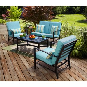 patio conversation sets mainstays rockview 4-piece patio conversation set, seats 4 HONEKVN