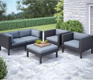 patio conversation sets oakland piece patio conversation set - black the brick RGVDLPS