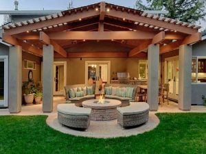 patio cover ideas modern backyard covered patio ideas with fire-pit this is essentially a  pergola but it PUZRION