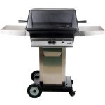 pgs gas grills a40 cast aluminum gas grill on stainless steel portable  pedestal base AQHNWIZ