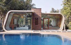 pool house, 42mm architecture, poland, green architecture, swimming pool,  wooden cladding GDVUQWM