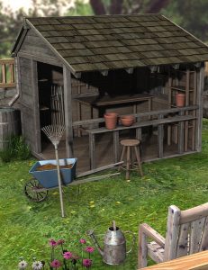 potting shed and tools WBGMSTQ