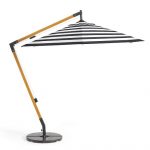 premium sunbrella® wooden cantilever umbrella - stripe NOIEHXW