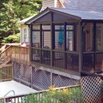 screened in porch bronze aluminum frame screen room with gable roof GNOQFTB