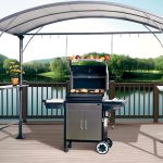 this grill gazebo is made of steel with a steel canopy which is designed to  endure MJISXME