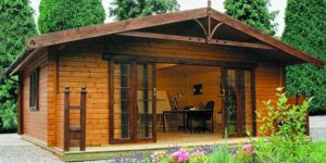 timber garden buildings, log cabins, chalets, summerhouses; pinelog VDBGTMN