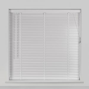 venetian blinds 50mm white hardwood 120cm drop venetian blind FNWOBCS