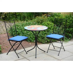 whitman mosaic 3 piece bistro set with cushions OGWUCFZ