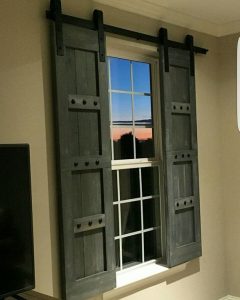 window shutters interior window barn door - sliding shutters - barn door shutter hardware  packages available - farmhouse XICMGSK