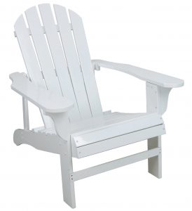 amazon.com : classic white painted wood adirondack chair : chaise lounges  cushions WHUIXMM