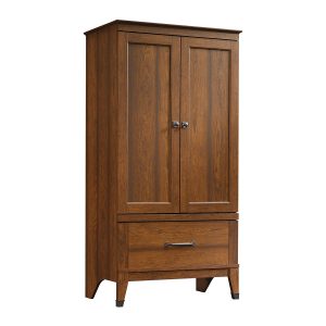 amazon.com: sauder carson forge armoire, washington cherry: kitchen u0026 dining FPTUAYJ