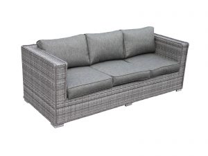 ascot 3 seat outdoor rattan sofa in grey MNWGANQ