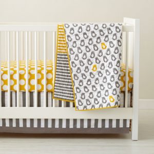 baby crib bedding: baby grey u0026 yellow patterned crib bedding | the land LSCKKDR