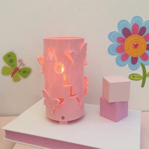 baby night light baby pink personalised butterfly night light BBXLZNI