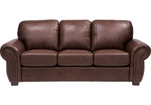 balencia dark brown leather sofa - leather sofas (brown) ENSOAQM