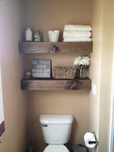 bathroom decor 2. floating pallet shelves for storage and design WAKTSHF