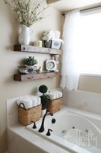 bathroom decor diy floating shelves and bathroom update YHHMFPW