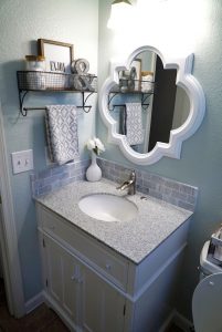 bathroom decor guest bathroom makeover reveal MACYOBF