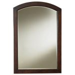 bathroom mirrors style selections morecott 22-in x 30-in chocolate arch framed bathroom  mirror HIYTHAV